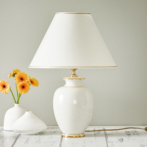 austrolux Lampe à poser blanche GIARDINO CRACLEE 40 cm austrolux