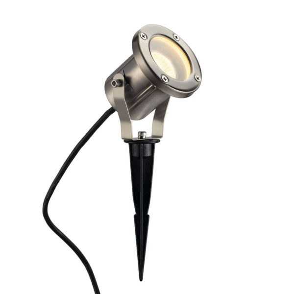 SLV Nautilus 10 spot sur piquet, rond, acier inox SLV