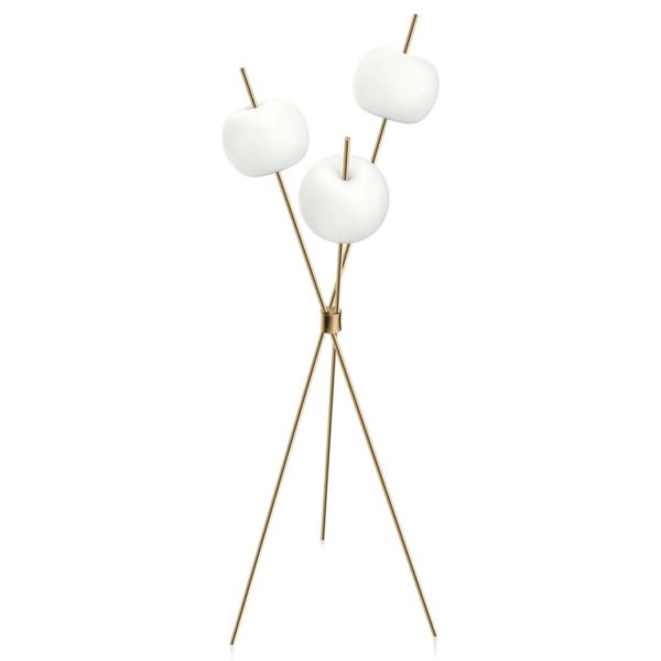 Kundalini Kushi – lampadaire LED moderne, laiton Kundalini