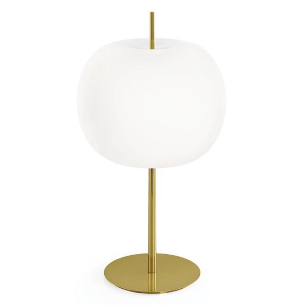Kundalini Kushi XL lampe à poser laiton/blanc Kundalini
