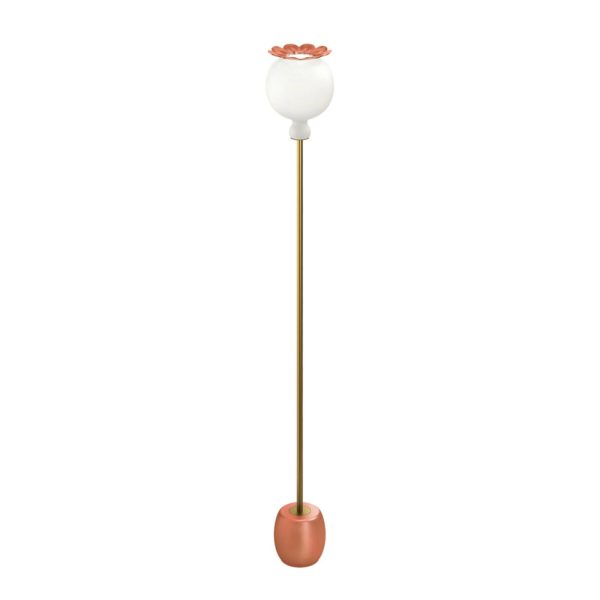 Kundalini Opyo lampadaire, soufflé, corail Kundalini