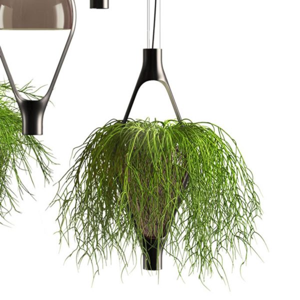Kundalini Viceversa2 suspension LED 2 lampes gris Kundalini