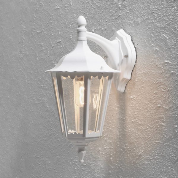 Konstsmide Applique Firenze, suspendue, 48 cm, blanche Konstsmide