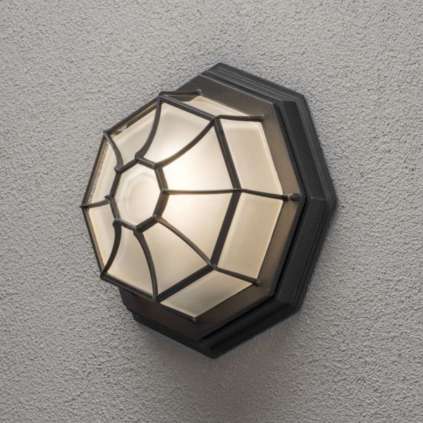 Konstsmide Applique d’extérieur WALL ROOF noire Konstsmide