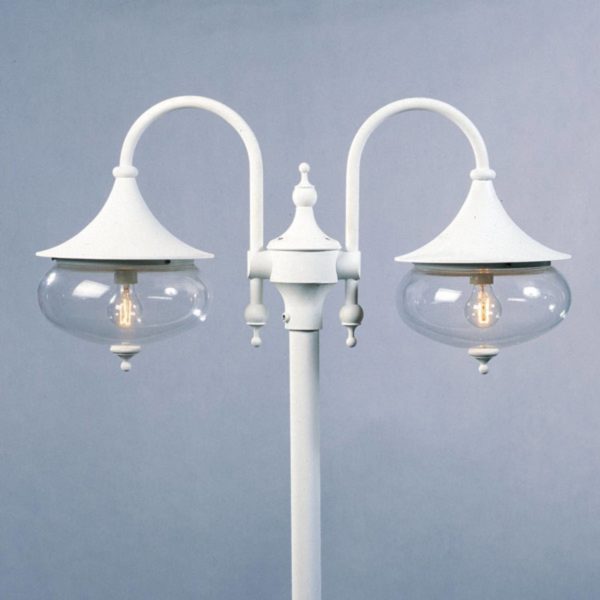 Konstsmide Lampadaire d’extérieur Libra à 2 lampes blanc Konstsmide