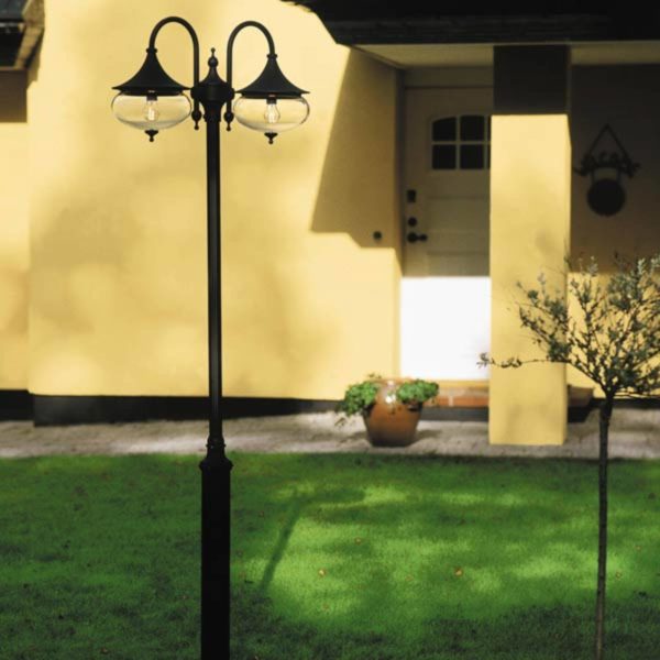 Konstsmide Lampadaire d’extérieur Libra à 2 lampes noir Konstsmide