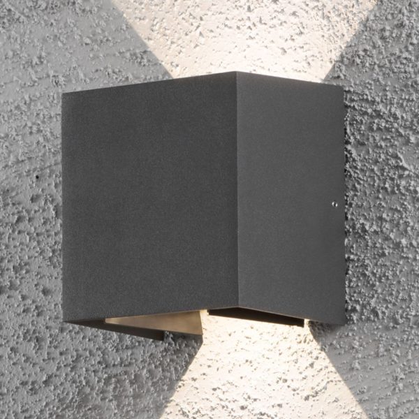 Konstsmide Applique d’extérieur LED Cremona 13 cm anthracite Konstsmide