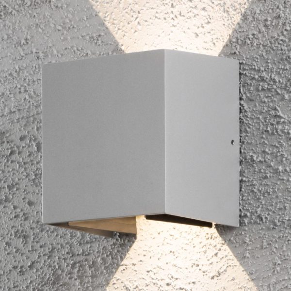 Konstsmide Applique d’extérieur LED Cremona 13 cm grise Konstsmide