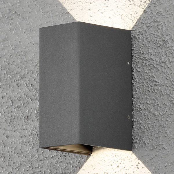 Konstsmide Applique d’extérieur LED Cremona 8 cm anthracite Konstsmide