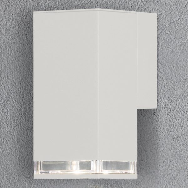 Konstsmide Applique d’extérieur Pollux down 16,5 cm, blanche Konstsmide