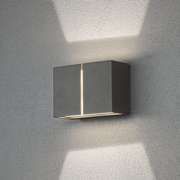 Konstsmide Applique d’extérieur LED Pavia, gris foncé Konstsmide