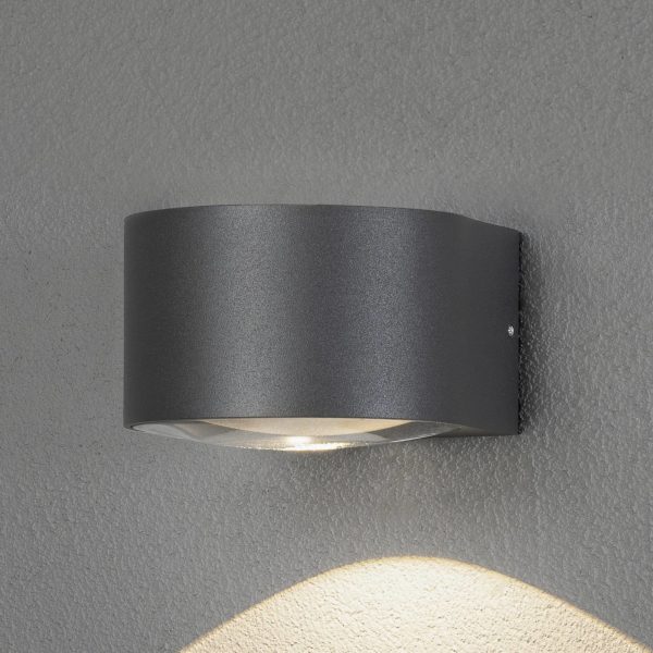 Konstsmide Applique d’extérieur LED Gela descendante, grise Konstsmide