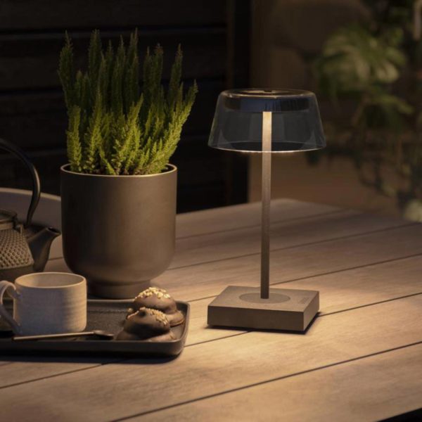 Konstsmide Lampe de table LED Scilla avec USB, noir Konstsmide
