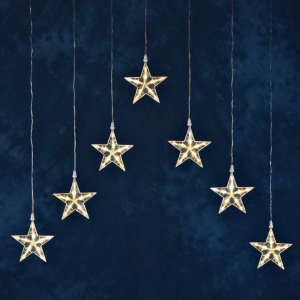 Konstsmide Christmas Rideau LED à 7 étoiles blanc froid Konstsmide Christmas