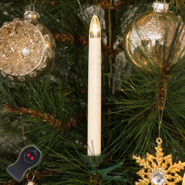 Konstsmide Christmas Bougies de sapin LED sans fil, 16 cm, 10 pcs Konstsmide Christmas
