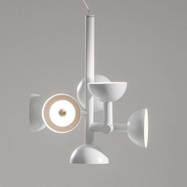 Karman Sibilla suspension à 6 lampes, blanche Karman