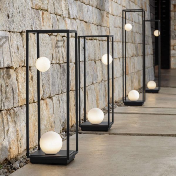 Karman Abachina lampadaire LED IP65 103 cm noir Karman