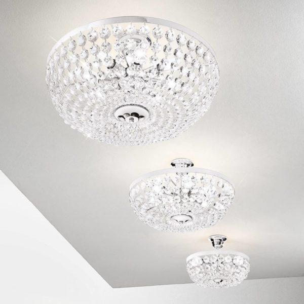 austrolux Plafonnier Valerie, chromé, Ø 30 cm austrolux