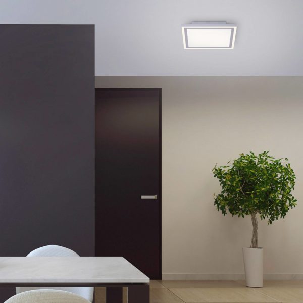 JUST LIGHT. Plafonnier LED Edging, tunable white, 31×31 cm JUST LIGHT.