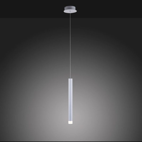 JUST LIGHT. Suspension LED Bruno à 1 lampe, aluminium JUST LIGHT.