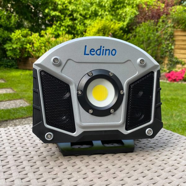 Ledino Projecteur à LED rechargeable Horn avec fonction Bluetooth Ledino
