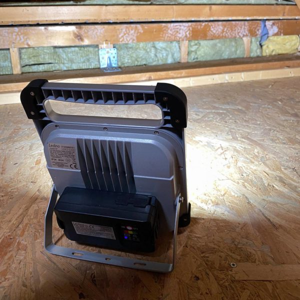 Ledino Projecteur à LED rechargeable Veddel 50 W + 3W Lampe d’appoint Ledino