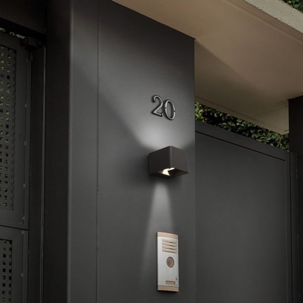 LEDS-C4 Wilson applique ext. LED, 11 cm anthracite LEDS-C4