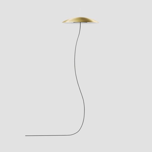 LEDS-C4 Noway Single lampadaire LED, arqué, doré LEDS-C4