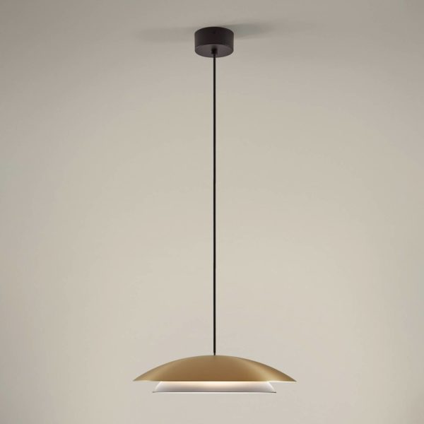 LEDS-C4 Noway Big dimmable, décentrée, doré mat LEDS-C4