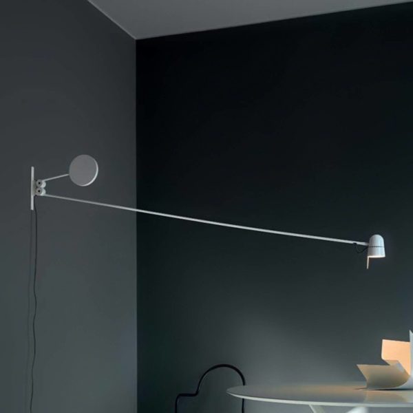 Luceplan Applique LED extravagante Counterbalance, blanc Luceplan