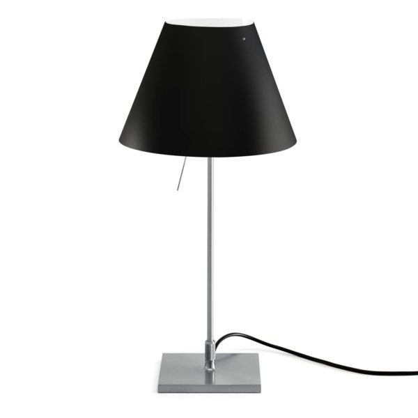 Luceplan Costanzina lampe à poser alu, noire Luceplan