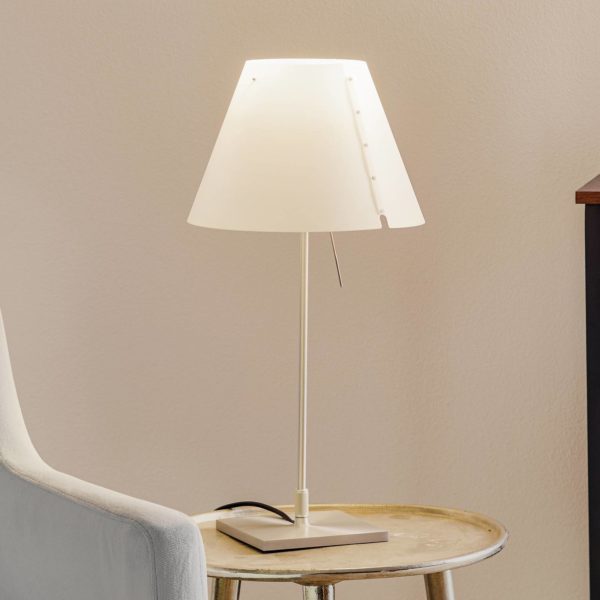 Luceplan Costanzina lampe à poser alu, blanche Luceplan