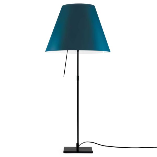 Luceplan Costanza lampe à poser D13 noire/bleue Luceplan