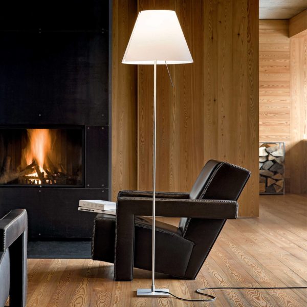Luceplan Costanza lampadaire D13tif, alu/blanc Luceplan
