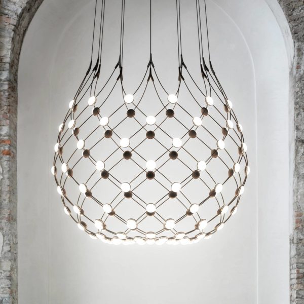 Luceplan Mesh suspension Ø 100 cm Wireless 2 m Luceplan