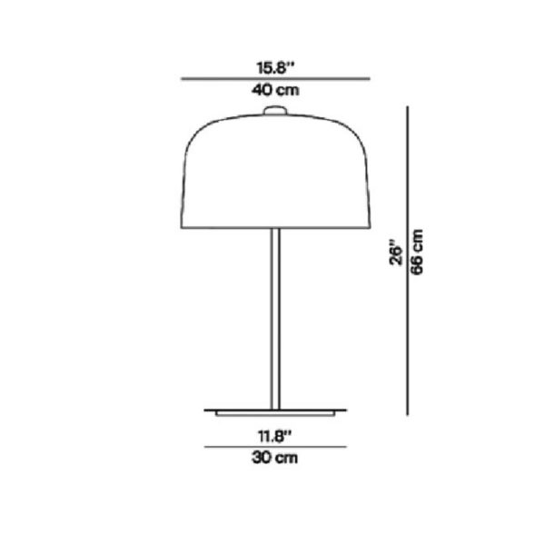 Luceplan Zile lampe à poser blanc mat, H66 cm Luceplan