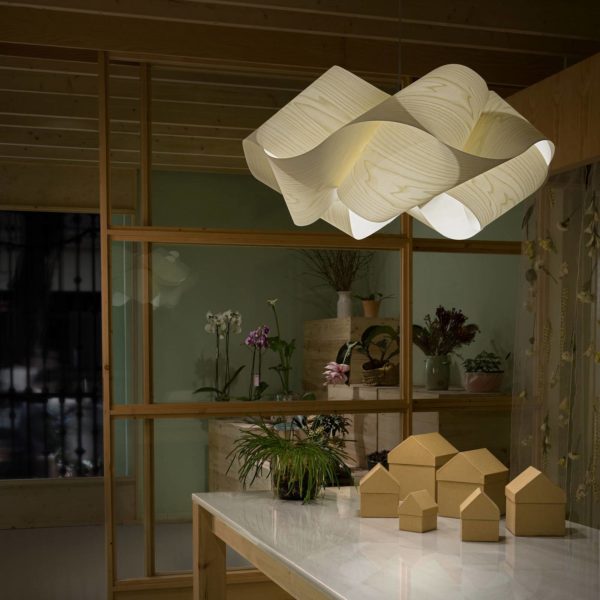 LZF LamPS LZF Swirl suspension, câble noir Ø 54 cm ivoire LZF LamPS