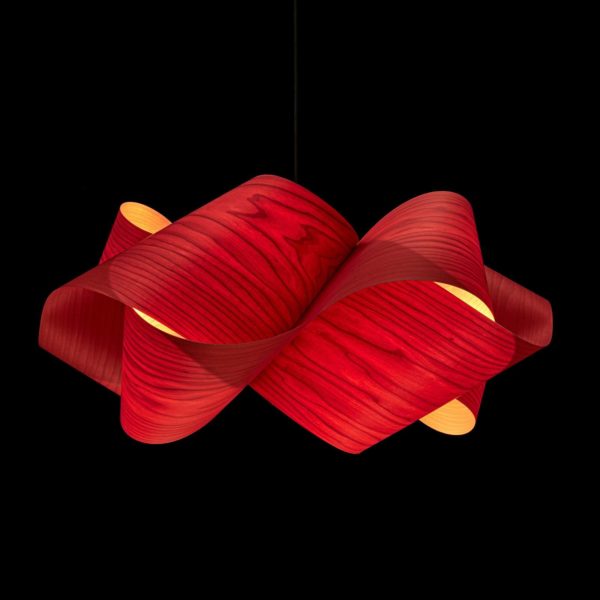 LZF LamPS LZF Swirl suspension, câble noir Ø 54 cm rouge LZF LamPS