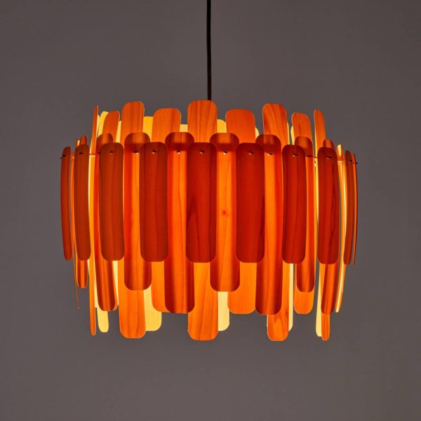 LZF LamPS LZF Maruja suspension en bois, orange LZF LamPS
