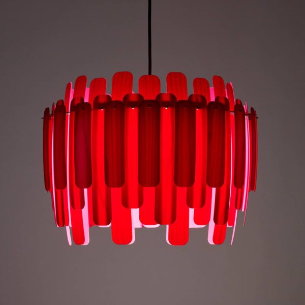 LZF LamPS LZF Maruja suspension en bois, rouge LZF LamPS