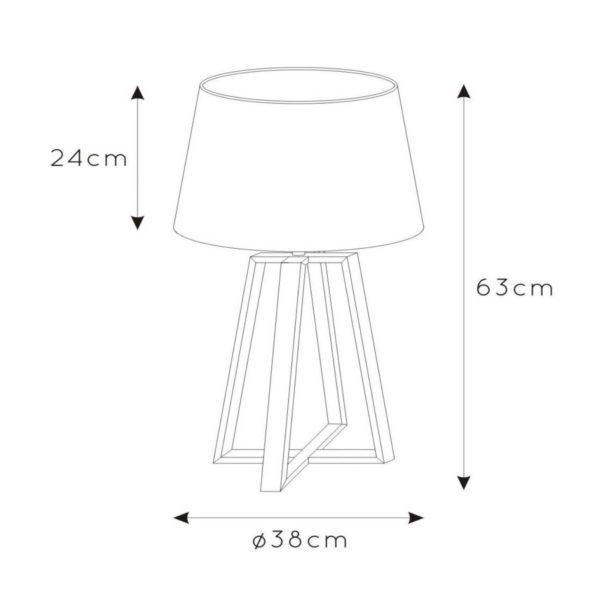 Lucide Lampe à poser Coffee Lamp, abat-jour en tissu brun Lucide