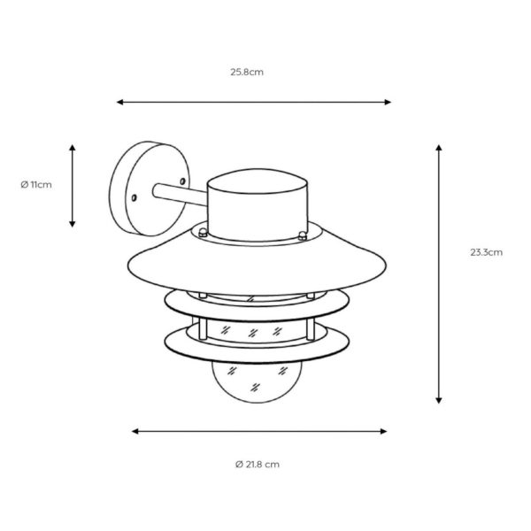 Lucide Applique d’extérieur Zico, noir Lucide