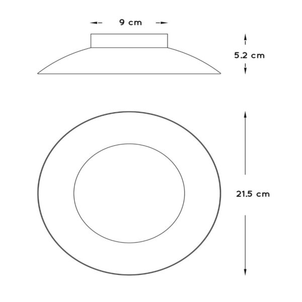 Lucide Plafonnier LED Foskal laiton, Ø 21,5 cm Lucide