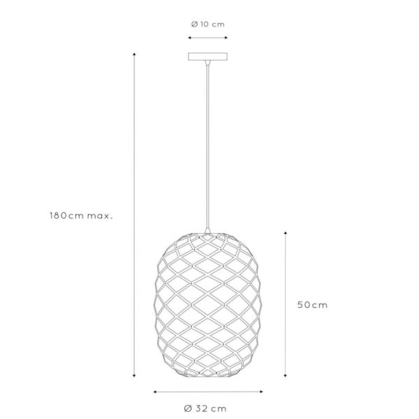 Lucide Suspension Wolfram Ø 32 cm, dorée mate Lucide
