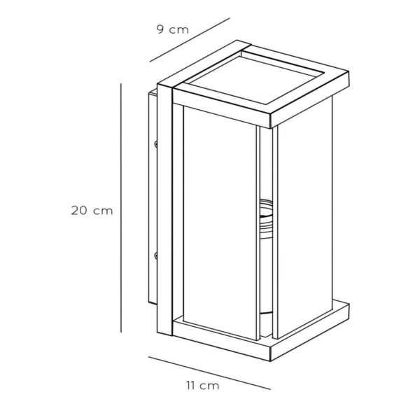 Lucide Applique d’extérieur Claire Mini, abat-jour en verre, à 1 lampe Lucide