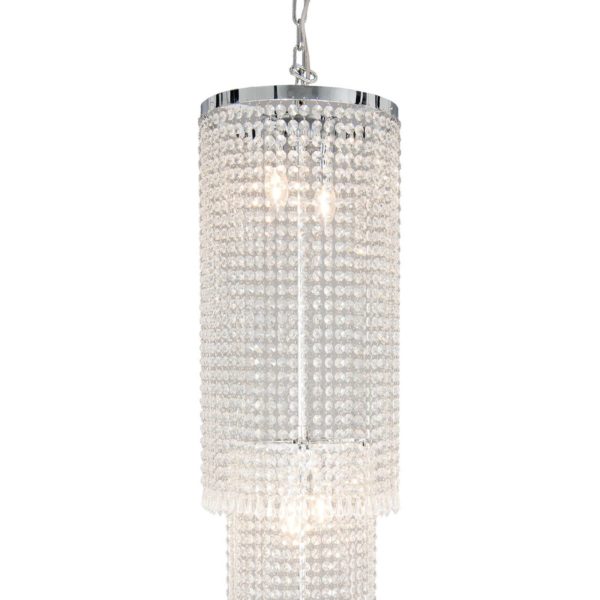 Clayre&Eef Suspension CR114 avec pendentif en verre, 210 cm Clayre&Eef