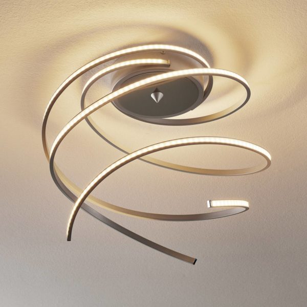 Domiluce Plafonnier LED Lungo 3 bras aluminium télécommande Domiluce