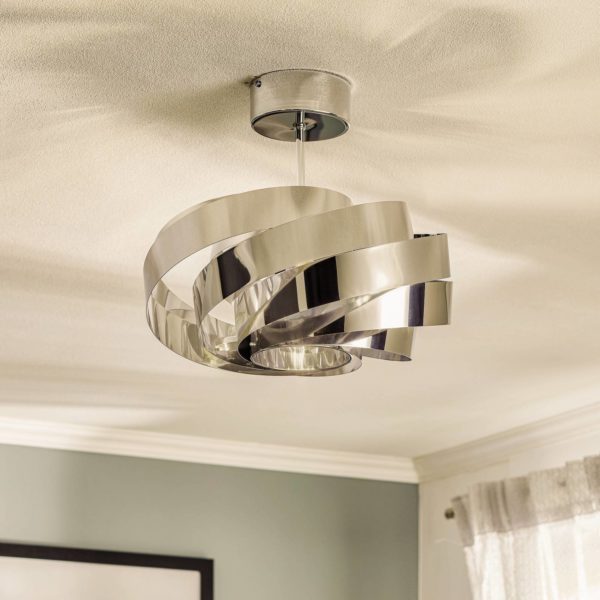 Domiluce Plafonnier Vento chromium-nickelØ 40 cm Domiluce