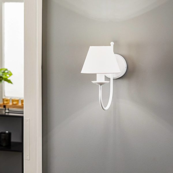 Domiluce Applique Bona, à 1 lampe, blanche Domiluce
