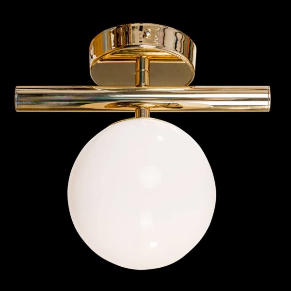Domiluce Plafonnier Linea, doré, à une lampe Domiluce